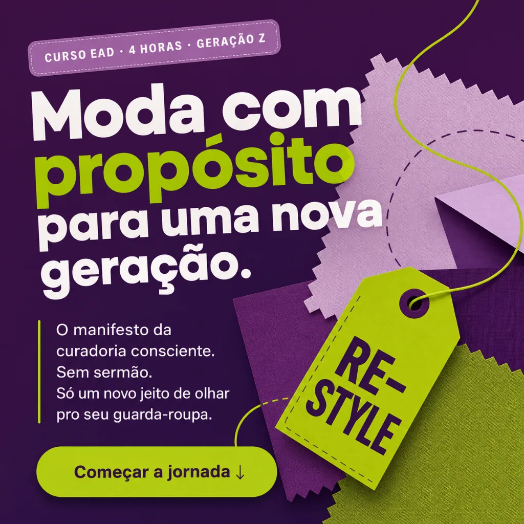 Capa do curso Moda com propósito para uma nova geração